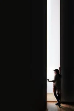 Enter to white Stockfoto's