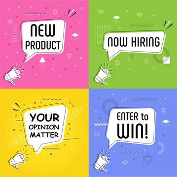 Enter to win in bubble vector on bright yellow background. New product comic  Stock-Illustration