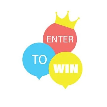 Enter to win icon design template Stock Illustration