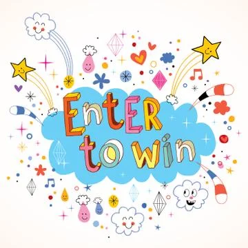 Enter to win Stock Illustration