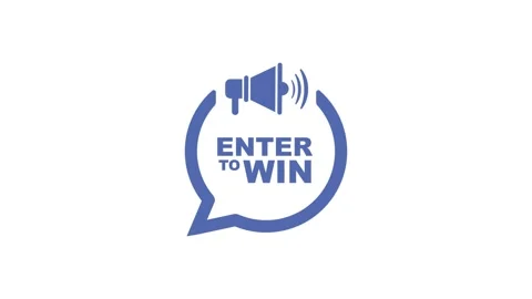 Enter to win sign on white background Stock Footage 288682177