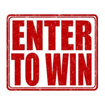 Enter to win stamp Stock Illustration