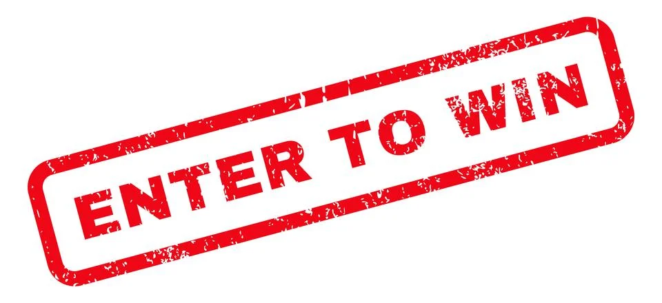 Enter To Win Text Rubber Stamp Stock Illustration