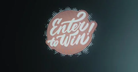 Enter to Win text within a circular shape Stock Footage 314574362