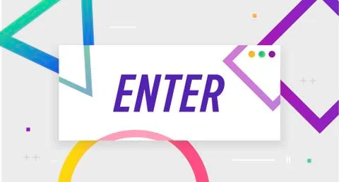 Enter to win. Vector banner with frame Stock Illustration