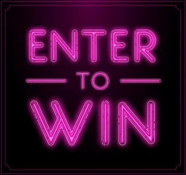 Enter to Win Vector Sign, Win Prize, Win in Lottery Stock Illustration