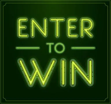Enter to Win Vector Sign, Win Prize, Win in Lottery Stock Illustration