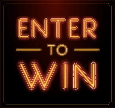 Enter to Win Vector Sign, Win Prize, Win in Lottery Stock Illustration