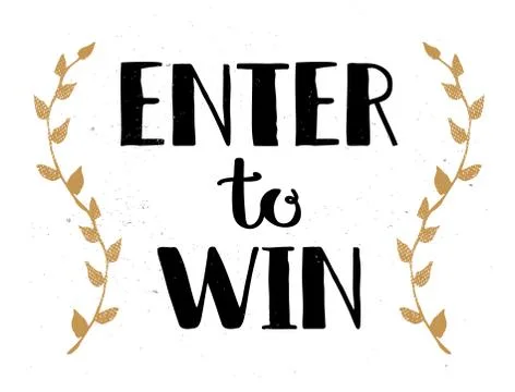 Enter to Win Vector Sign, Win Prize, Win in Lottery 스톡 일러스트