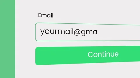 Enter Your Mail on Web page with mouse click animation 库存影片 331459723