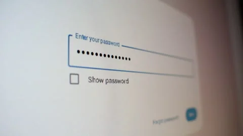 Enter your password protected view boc Shot of a computer screen log in sig.. Stock Footage 277305084