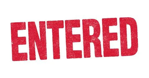 Entered red ink stamp Stock Illustration