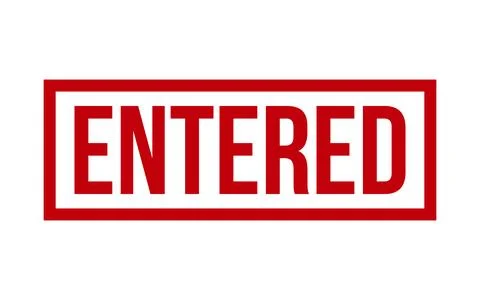 Entered Rubber Stamp Seal Vector Stock Illustration