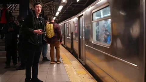 Entering and exit train Stock Footage 240353244