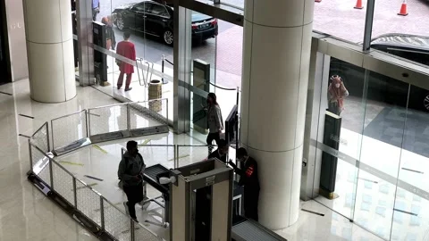 Entering building Stock Footage 171020344