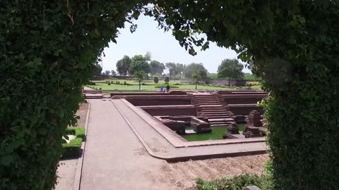 Entering Candi Tikus, Java, Indonesia Stock Footage 131151939