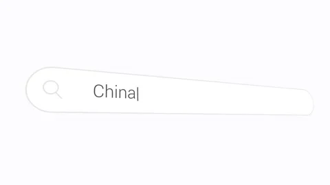 Entering China In The Internet Browser - Close Up Stock Footage 313873422