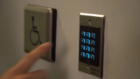 Entering code on keypad Stock Footage 71953696