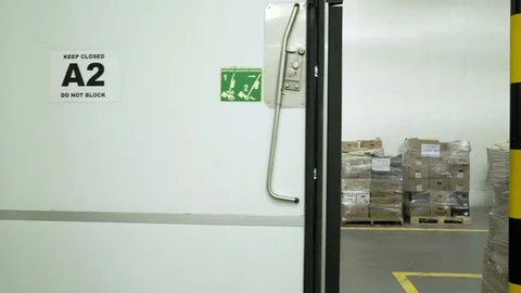 Entering cold storage Video stock 123020480
