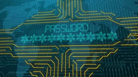 Entering computer password. Black screen, with blinking cursor. Stock Footage 96301314