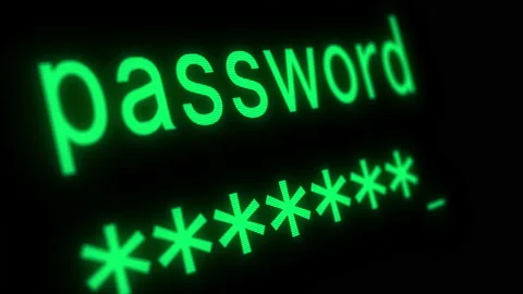 Entering computer password. Video stock 167762656