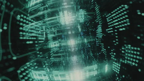 Entering the cyberspace. Inside the computer. Internet. Data streams, data Stock Footage 250449993