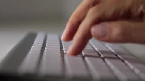 Entering data, computer, white keyboard Stock Footage 51895680