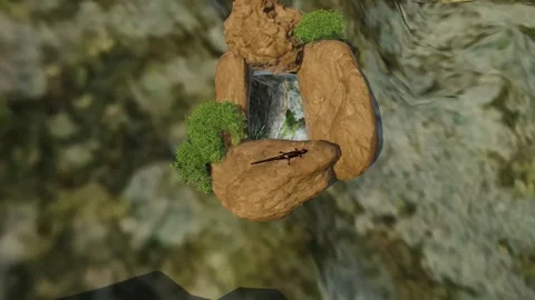 Entering the diamond cave and finding a pyramid at the end. Stock Footage 331174517