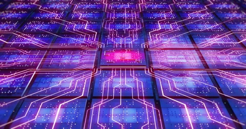 Entering a Digital Computer Chips World Through a Laptop. Stock Footage 306653075