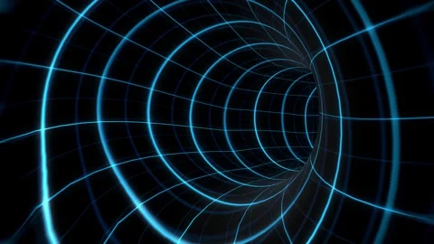 Entering the Digital Grid Tunnel Stock Footage 320045926