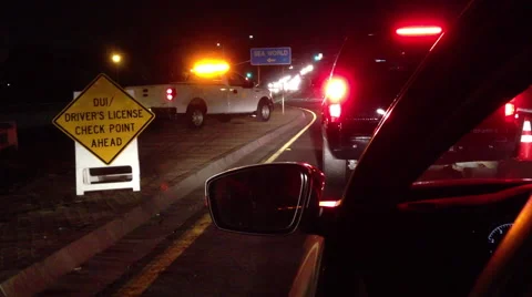 Entering a Dui Checkpoint Stock-Footage 41338191