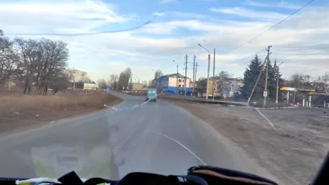 Entering Empty Bakhmut Amid War, Nov 30, 2022 Vídeo Stock 316768585