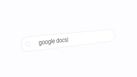 Entering Google Docs In Computer Search Box. Online Word Processor. closeup Stock Footage 246511909