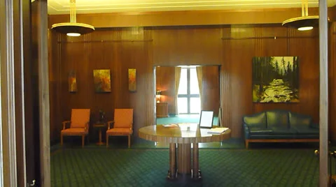 Entering Governor Office Stock Footage 24999498