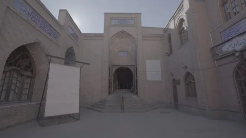 Entering Grand Bazaar of Tabriz – Forward Moving Wide Shot (RAW COLOR) Stock Footage 331592859