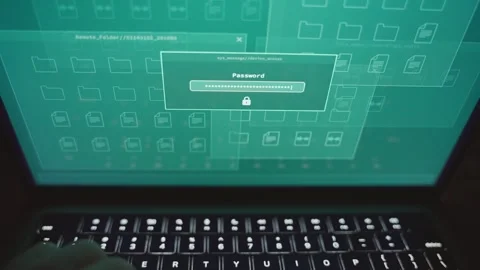 Entering incorrect password attempt to steal private data or information Stock Footage 330740307