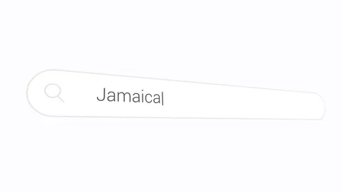 Entering Jamaica In The Search Engine - Computer Browsing Stock Footage 313896900