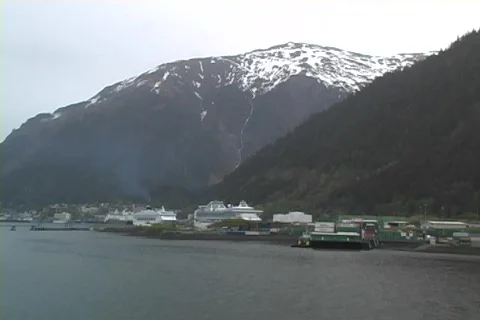 Entering juno port Stock Footage 511241