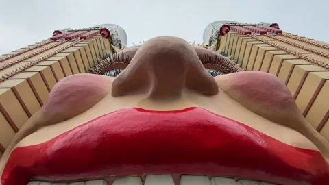 Entering Luna Park theme park in Sydney, Australia Stock Footage 231037723