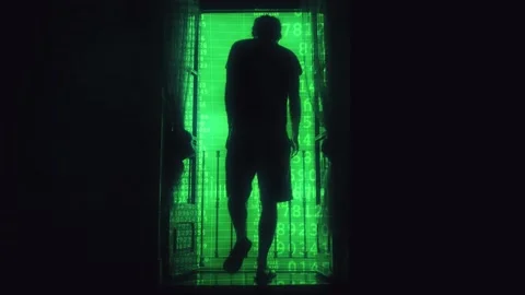 Entering Matrix Data Stream Code Stock Footage 140101517