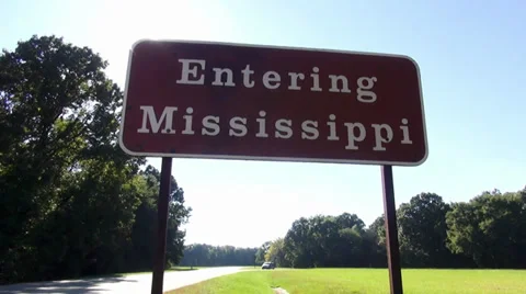 Entering Mississippi Stock Footage 34659075