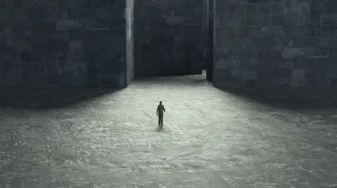 Entering a mysterious maze Video stock 26701029
