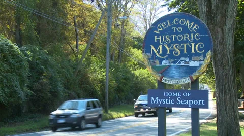 Entering Mystic (1 of 7) Stock Footage 34280882