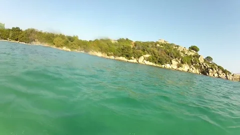 Entering the Ocean Stock Footage 77588414