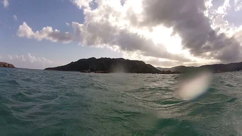 Entering the Ocean Stock Footage 77588422