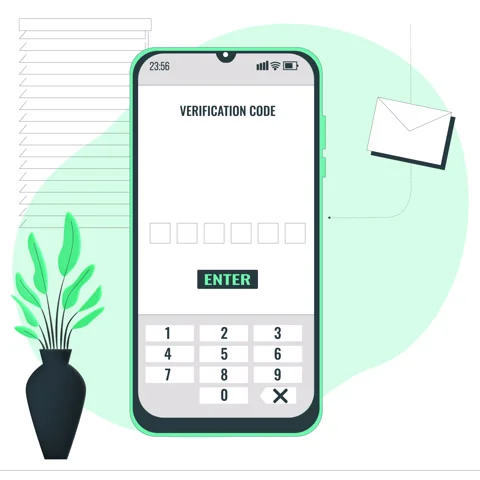 Entering OTP code on smartphone for two factor authentication verification Stock Footage 303035368