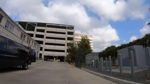 Entering A Parking Garage Stock Footage 123947407