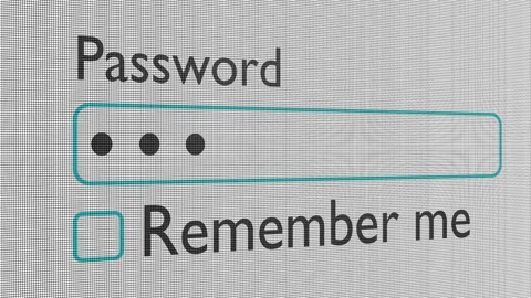 Entering password on computer. Parole. Internet security concept.  Сyber securit Stock Footage 170570149