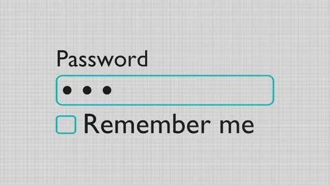 Entering password on computer. Parole. Internet security concept.  Сyber securit Stock Footage 170626796
