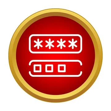 Entering password pin code for secure login access Stock-Illustration